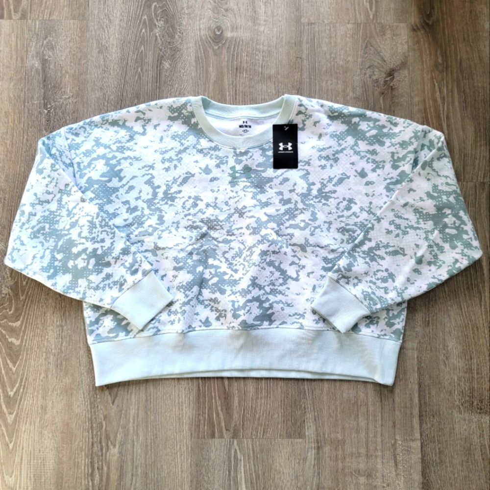 BRAND NEW Under Armour Rival Fleece Camo Crewneck Women's Size Medium